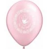 Everything Party 11" Qualatex For Your Baptism Cross Pink Latex Balloon Balloons