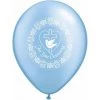 Everything Party 11" Qualatex For Your Christening Cross Blue Latex Balloon