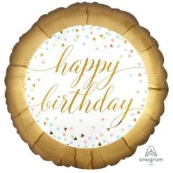 Everything Party 18" Anagram Printed Pastel Confetti Birthday Foil Balloon