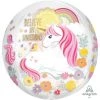 Everything Party 16" Anagram Magical Unicorn Clrea Orbz Balloon Balloons