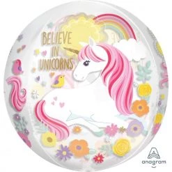 Everything Party 16" Anagram Magical Unicorn Clrea Orbz Balloon Balloons
