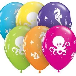 Everything Party 11" Qualatex Sea Creatures Assorted Latex Balloon Balloons