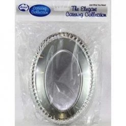 Everything Party 8pk Metallic Silver Plastic Oval Bowl By Event