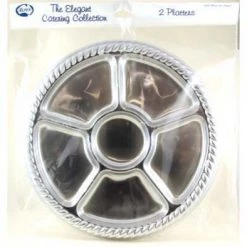 Alpen 2pk Silver Platter 305mm Round 6 Sectional By Event