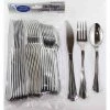 Alpen 24pk Metallic Silver Assorted Plastic Cutlery All Birthday