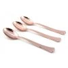 Everything Party 12pk Metallic Rose Gold Deluxe Plastic Dessert Spoon All Birthday