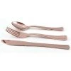 Everything Party 24pk Metallic Rose Gold Plastic Cutlery Assorted