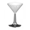 Alpen 12pk Deluxe Metallic Silver Trimmed Martini Glass 175ml