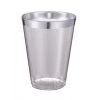 Alpen By Event 12pk Deluxe Metallic Silver Trimmed Plastic Tumblers