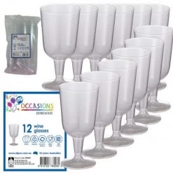 Alpen 12pk Plastic Wine Glasses