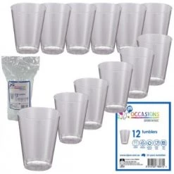 Everything Party 12pk Clear Plastic Tumblers 200ml By Event