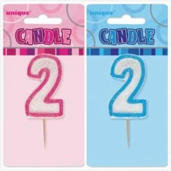 Everything Party No.2 Glitter Birthday Numeral Candle All Birthday