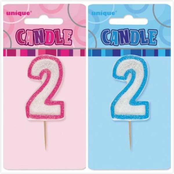 Everything Party No.2 Glitter Birthday Numeral Candle All Birthday