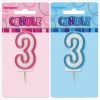 Everything Party No.3 Glitter Birthday Numeral Candle All Birthday