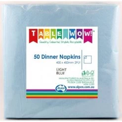 Alpen 50pk Dinner Napkins - Light Blue