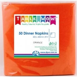 Alpen 50pk Dinner Napkins - Orange