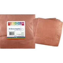 Alpen 50pk Dinner Napkins - Metallic Rose Gold All Birthday