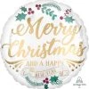 18" Anagram Foil Merry Christmas And Happy New Year Foil Balloon