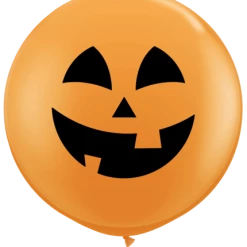 Balloons 3ft Qualatex Printed Latex Balloon - Pumpkin Face