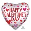 Qualatex 18" Anagram Foil Heart Shape Happy Galentine's Day Balloon Balloons
