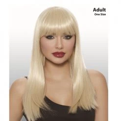 Everything Party Wig - Deluxe Long Blonde Wig With Fringe