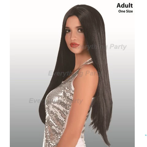 Everything Party Wig - Deluxe Extra Long Black Wig By Event