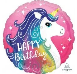 Everything Party Balloons 17" Anagram Pink Unicorn Birthday Foil Balloon