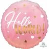 Betallic 18" Anagram Baby Girl Hello World Foil Balloon Balloons