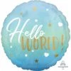 Betallic Balloons 18" Anagram Baby Boy Hello World Foil Balloon