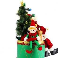 Everything Party By Event 60cm Light Up Santa Claus Figurine Statue Elf Teddy Christmas Standing Decor