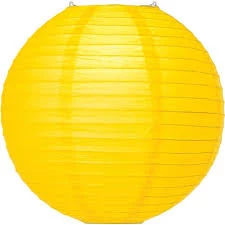 Everything Party 30cm Plain Paper Lantern - Yellow All Birthday