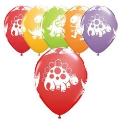 Everything Party 11" Qualatex Dinosaur Assorted Latex Balloon Balloons