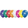Everything Party Balloons 11" Qualatex 80th Birthday Assorted Colour Latex Balloon