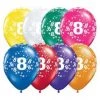 Everything Party 11" Qualatex 8th Birthday Assorted Colour Latex Balloon