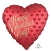 Qualatex 18" Anagram Foil Heart Shape Happy Valentine's Day Balloon Balloons