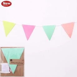 Everything Party 40pk Neon Mix Party Flags Banner With String All Birthday