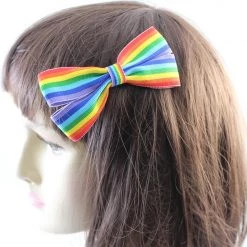 Everything Party 2pk Rainbow Bow Hair Clips