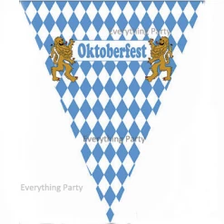 Everything Party By Event 10pk Oktoberfest Design Plastic Bunting Flag
