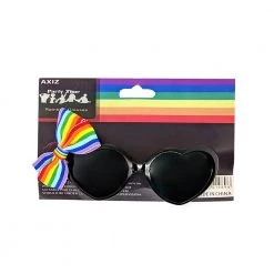 Trademart By Event Heart Shape Party Glasses With Rainbow Bow