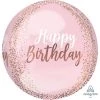 Qualatex 16" Orbz Happy Birthday Pastel Confetti Balloon Balloons