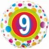Everything Party 18" Qualatex No.9 Colourful Dots Foil Balloon