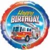 Balloons 17" Qualatex Birthday Fire Truck Foil Balloon