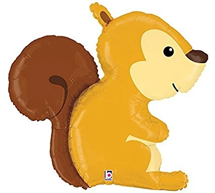 Everything Party 36" Licensed WOODLAND Squirrel SuperShape Foil Balloon