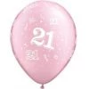 Everything Party 11" Qualatex 21st Birthday Pink Latex Balloon Balloons