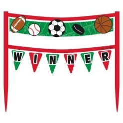 Everything Party Sports Cake Banner All Birthday