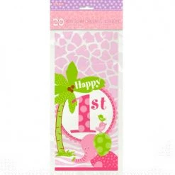 Everything Party 1st Birthday Girl Safari 20pk Gift Bags All Birthday