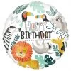 Everything Party Balloons 18" Anagram Happy Birthday Wild Animal Safari Foil Balloon
