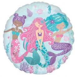 Everything Party Balloons 17" Anagram Shimmering Mermaid Foil Balloon