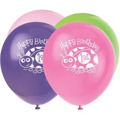 Everything Party 8pk 1st Birthday Ladybug Balloon Balloons