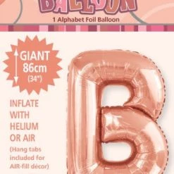 Unique Balloons 34" Meteor Jumbo Foil Balloon - Letter B (3 Colours)